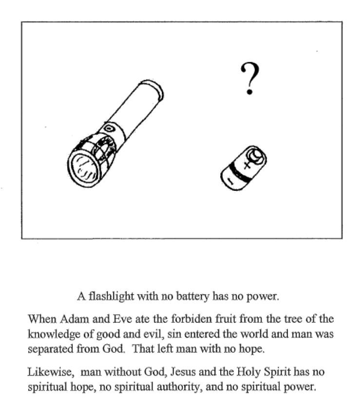 flashlight and battery